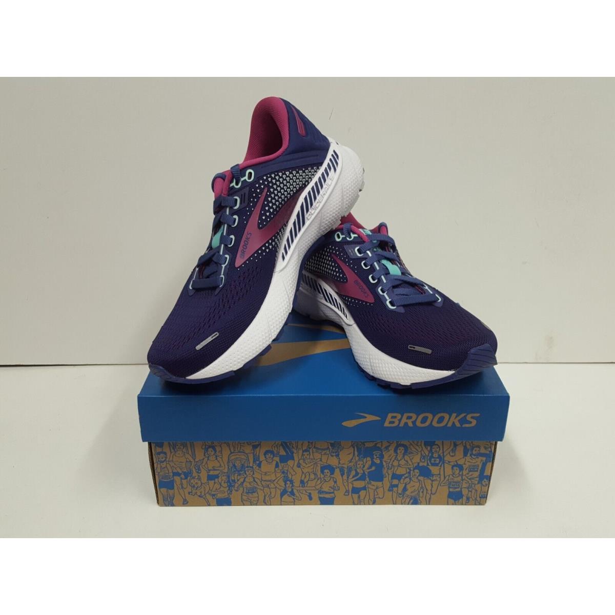 Brooks Adrenaline Gts 22 Women`s Running Shoes Navy/Yucca/Pink (403)