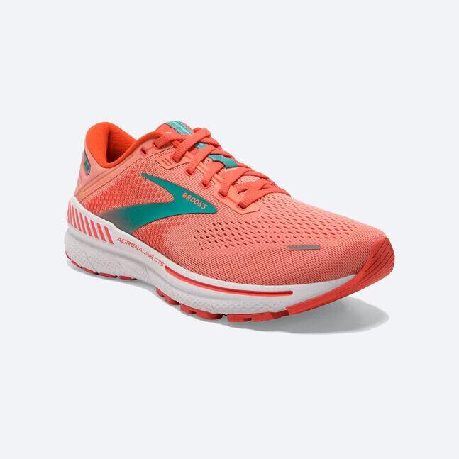 Women`s Brooks 120353 680 Adrenaline Gts 22 Running Cushion Coral Shoes