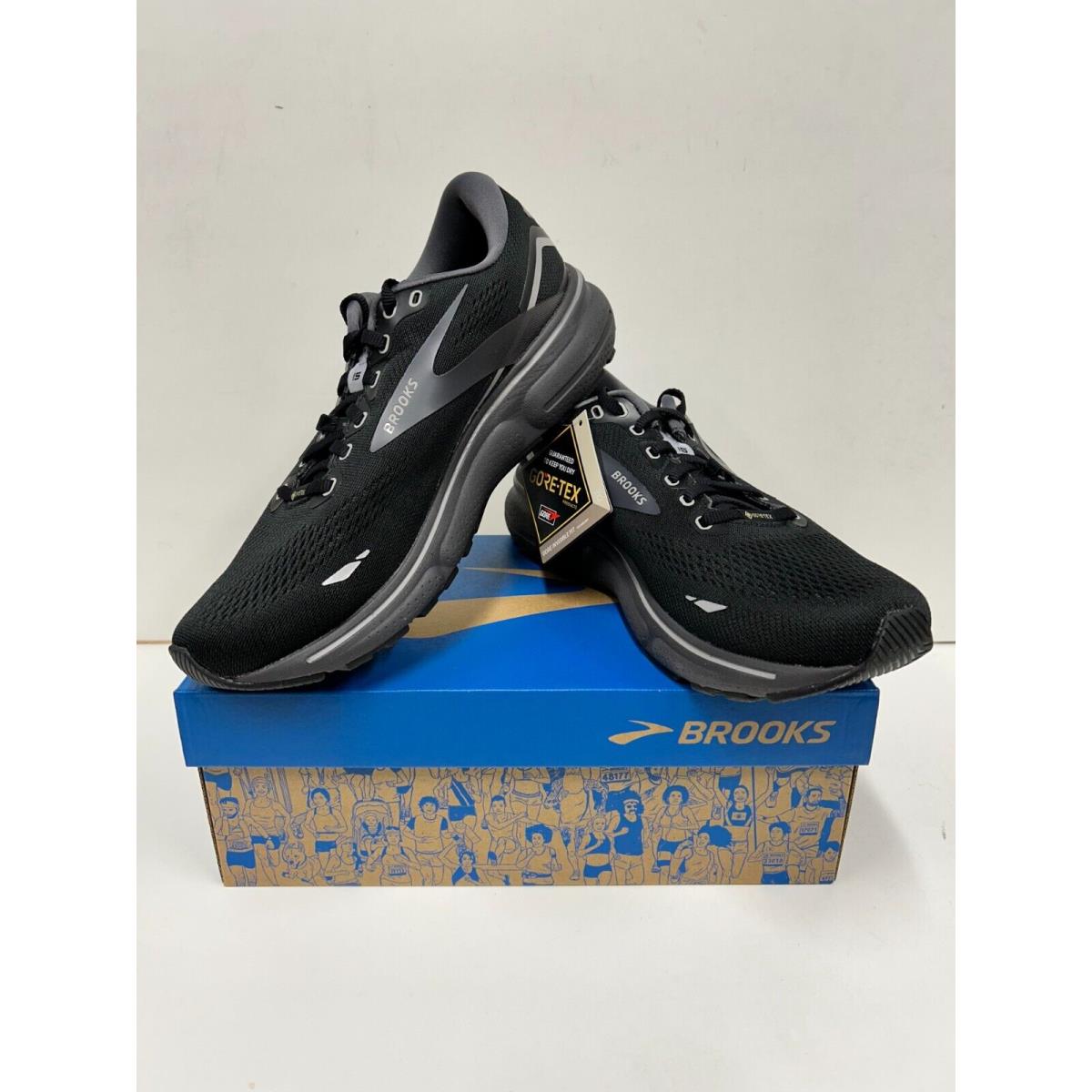 Brooks Ghost 15 Gtx Waterproof Women`s Running Shoes Black/Blackened Pearl/Alloy (022)