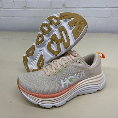 Hoka Gaviota 5 Running Shoes Women`s Size US 6 B Vanilla Eggnog 1134235