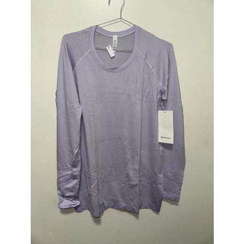 Lululemon Swiftly Tech Long Sleeve 2.0 Shirt Top 2.0 Lvdw Size 14 Lavender