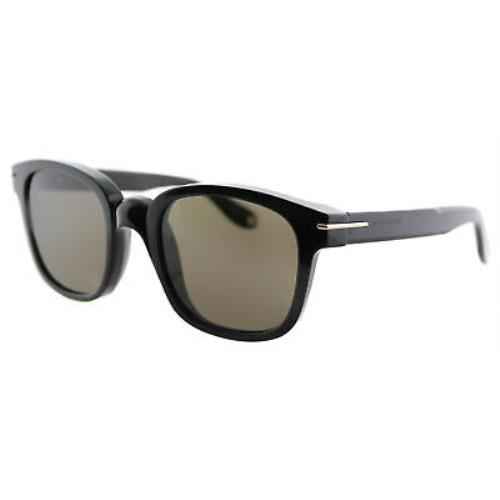 Givenchy GV 7000 807 Black Plastic Square Sunglasses Brown Lens