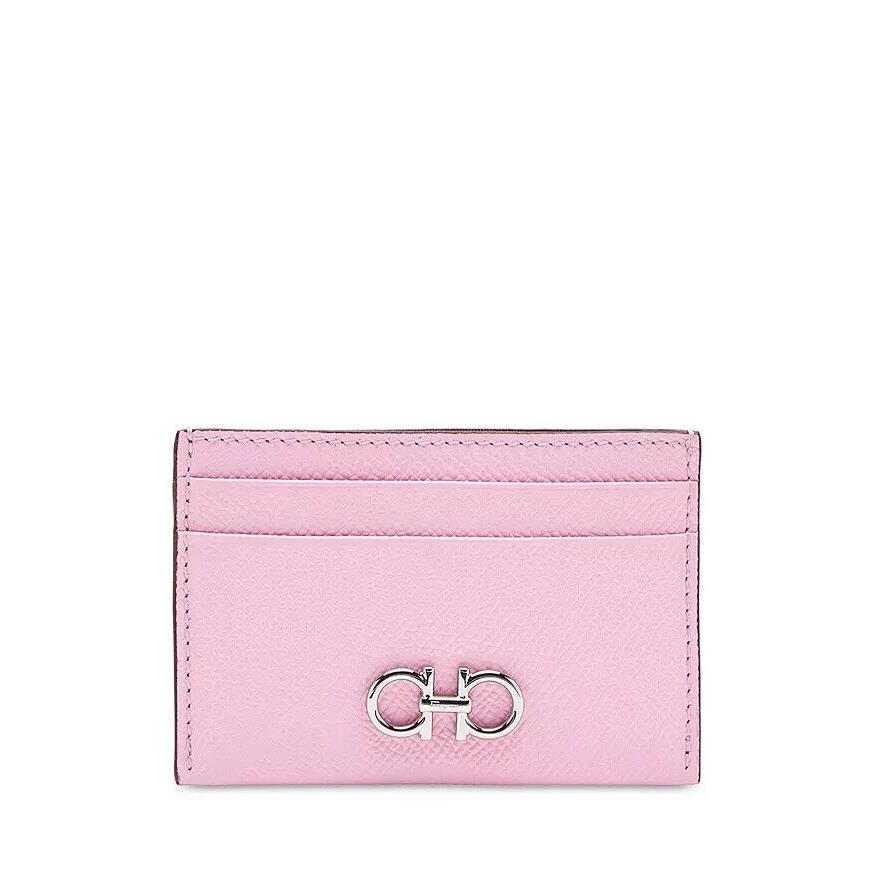 Salvatore Ferragamo Bubble Gum Gancini Leather Card Case