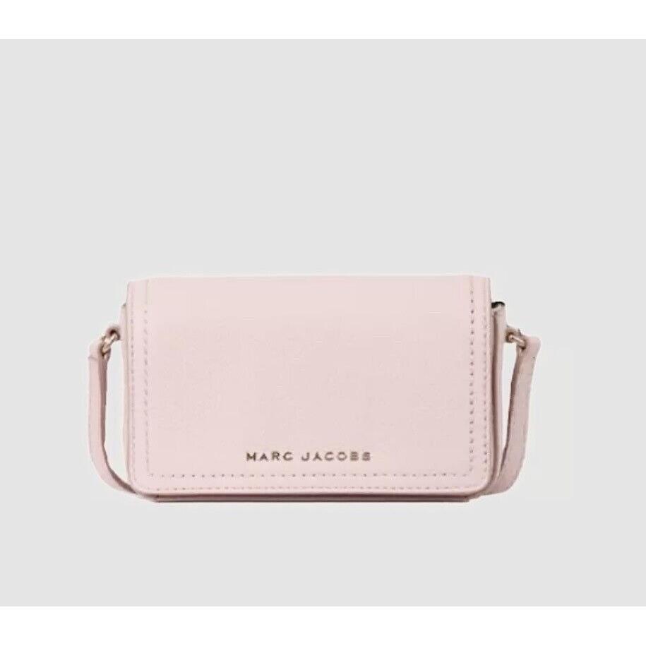 Marc Jacobs Mini Flap Crossbody Pebble Leather Peach Whip