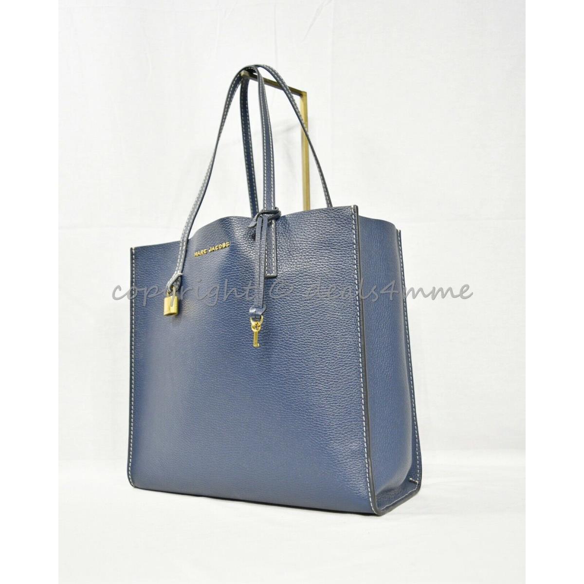 Marc By Marc Jacobs M0012669 The Grind East/west Leather Shopper Tote. Blue Sea
