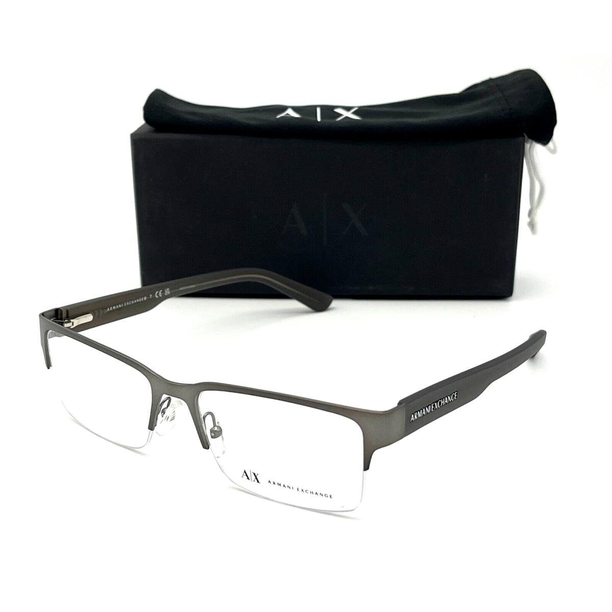 Armani Exchange AX1014 6060 Matte Gunmetal / Demo Lenses 53mm Eyeglasses