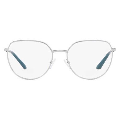 Armani Exchange AX1056 Eyeglasses Women Shiny Silver Round 54