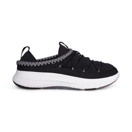 Ugg CA78 Tasman Black White Textile Straps Sneakers Men`s Shoes Size US 9.5 - Black White