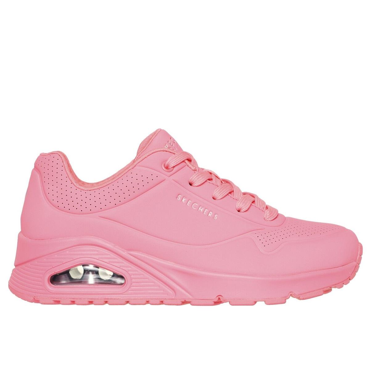 Skechers Women`s Uno - Stand on Air Ultra-light Breathable Sport Shoes Sneakers Coral