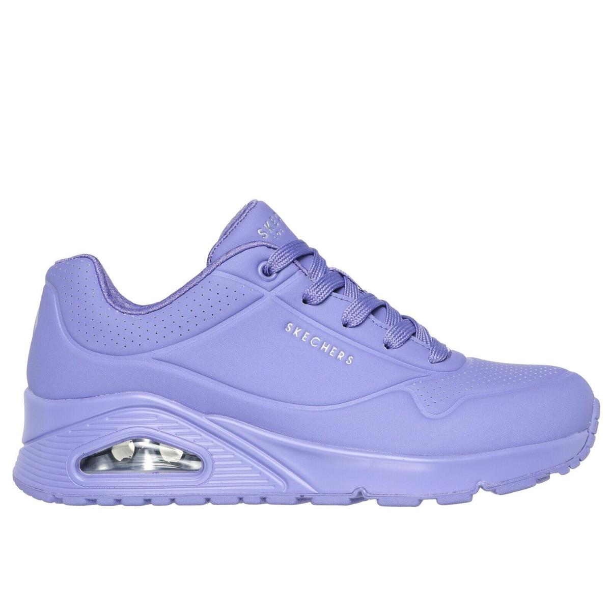 Skechers Women`s Uno - Stand on Air Ultra-light Breathable Sport Shoes Sneakers Lilac