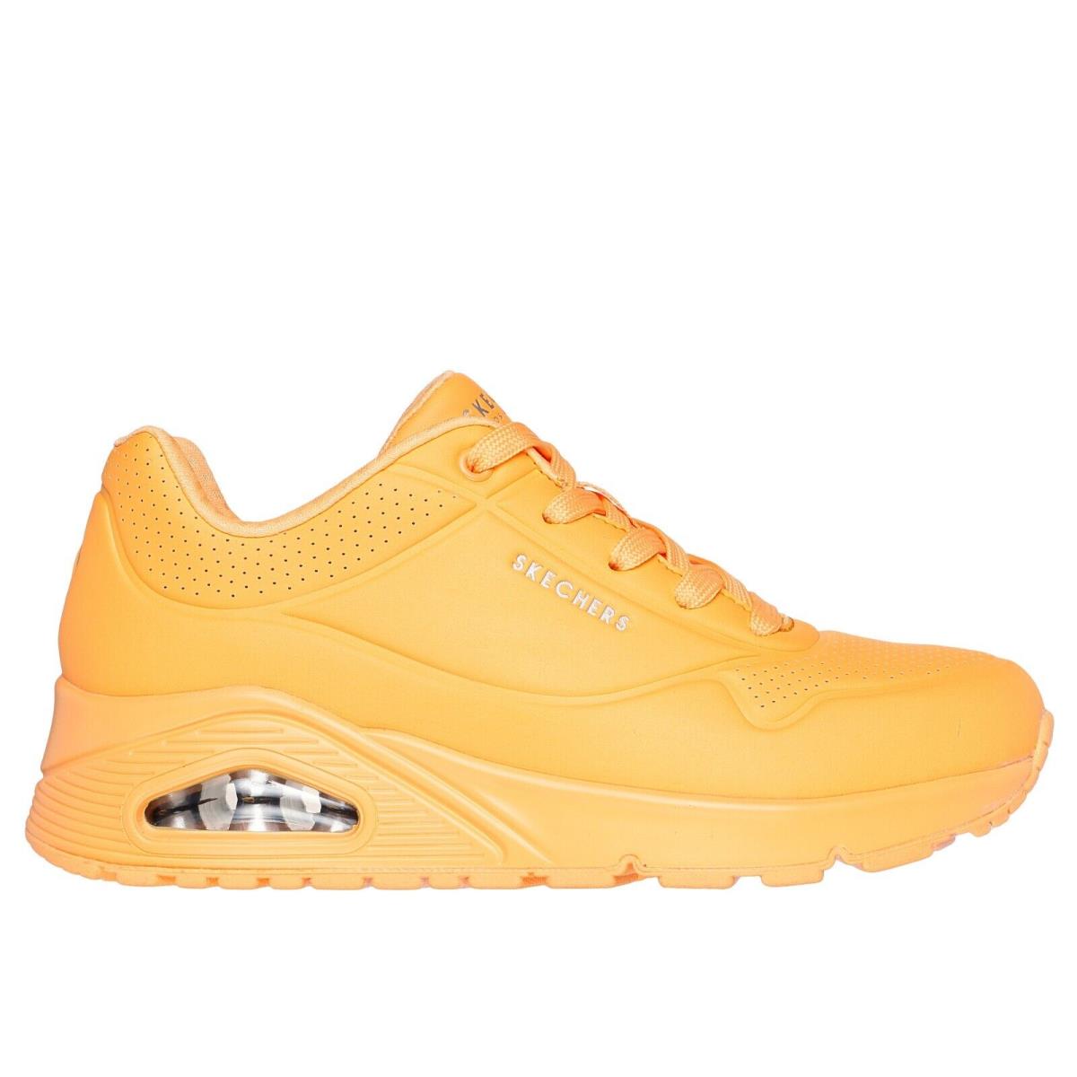 Skechers Women`s Uno - Stand on Air Ultra-light Breathable Sport Shoes Sneakers Orange