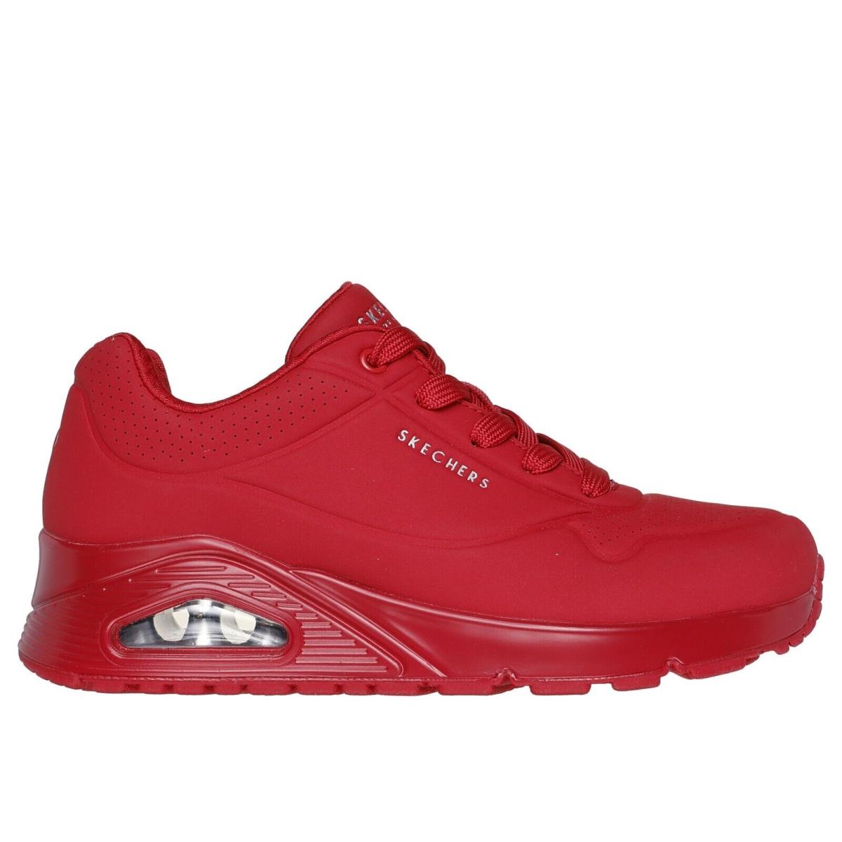 Skechers Women`s Uno - Stand on Air Ultra-light Breathable Sport Shoes Sneakers Red