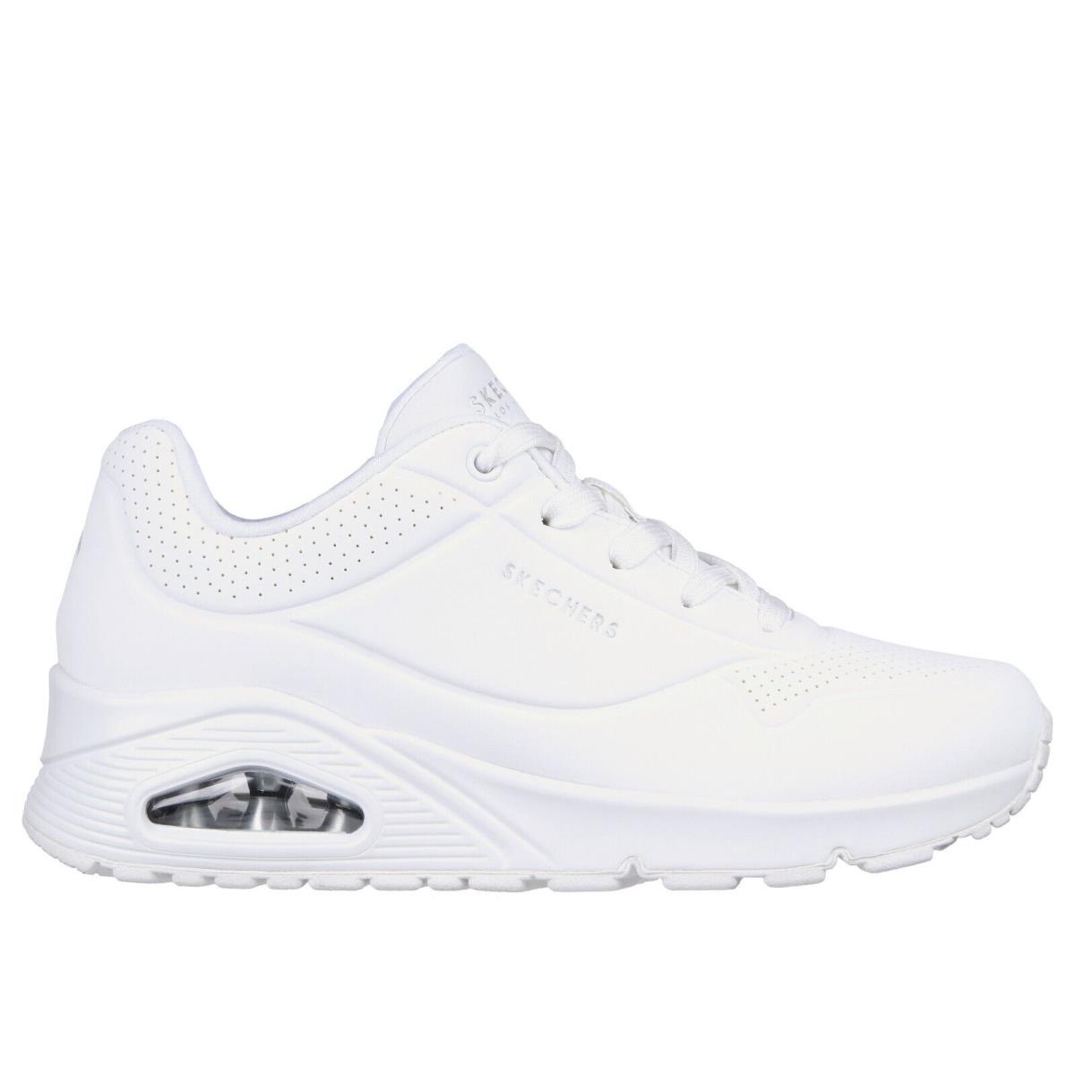 Skechers Women`s Uno - Stand on Air Ultra-light Breathable Sport Shoes Sneakers White