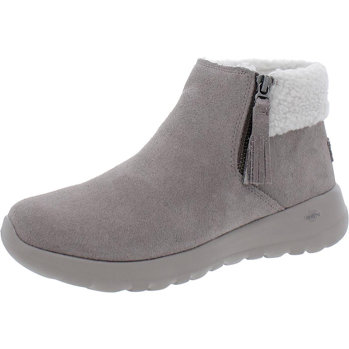 Skechers Womens Happily Cozy Winter Snow Boots Shoes Bhfo 3377 Dark Taupe