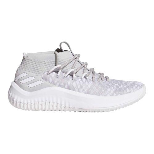 Adidas Big Kids Dame 4 Basketball Shoes BW1107 White/grey - Casual Black-footwear White-scarlet