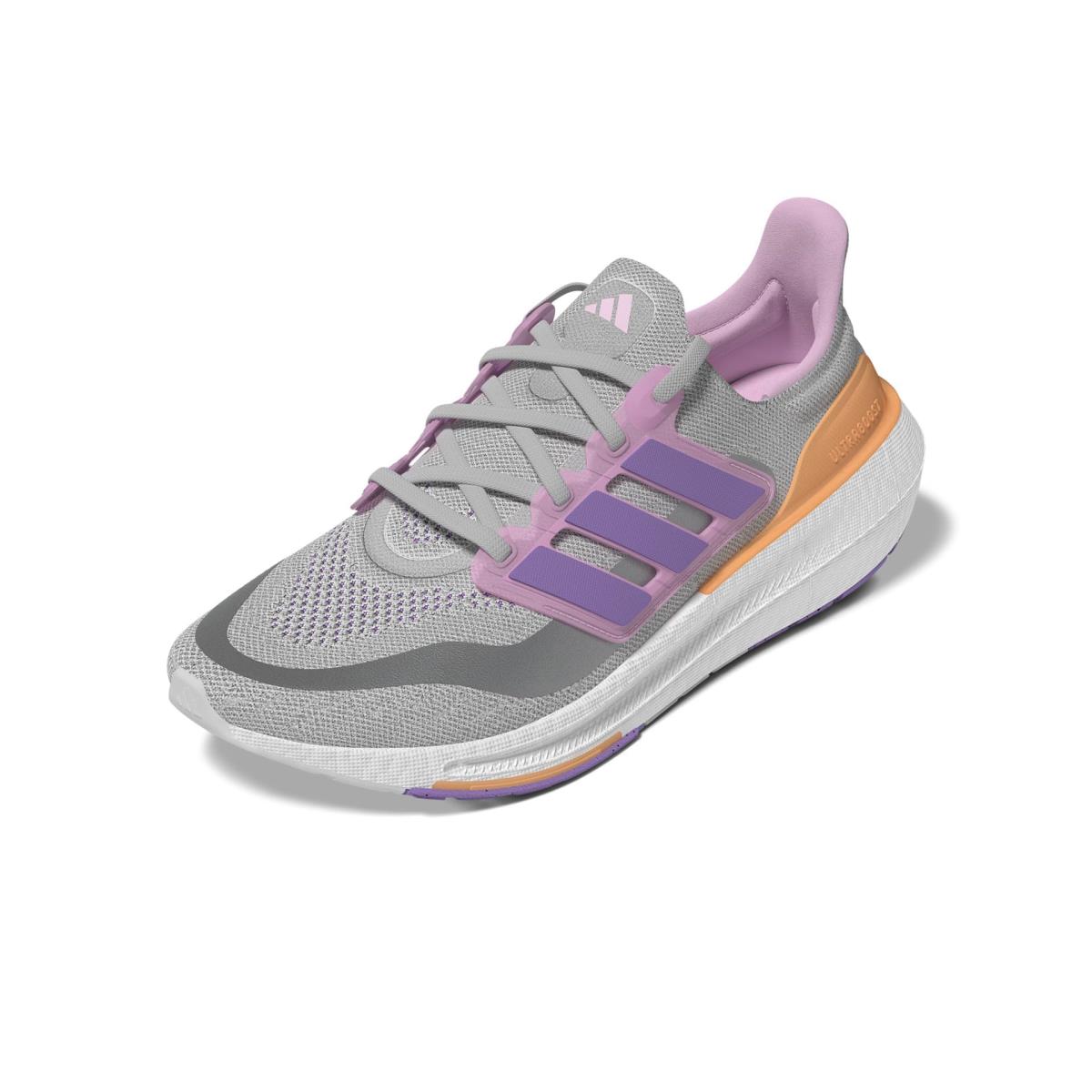 Adidas Women`s Ultraboost Light Running Shoes Snea Grey/Violet Fusion/Acid Orange
