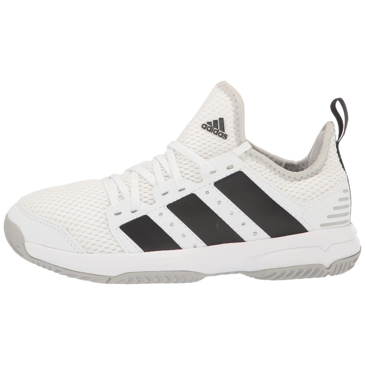 Adidas Unisex-child Stabil Indoor Running Shoe White/Black/Grey