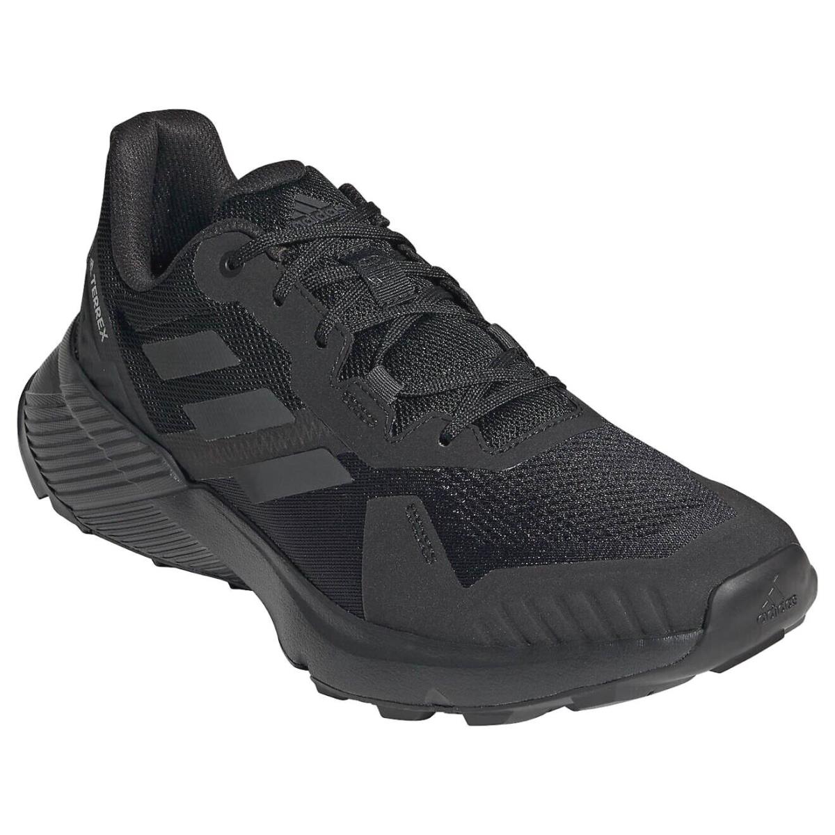 Mens Adidas FY9215 Terrex Soulstride Trail Running Black/grey Shoes Sneakers - BLACK/DARK GREY
