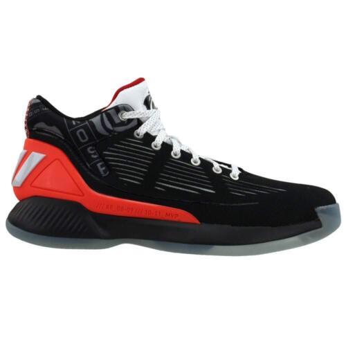 Adidas Mens D Rose 10 Basketball Sneakers EH2000 Black/red