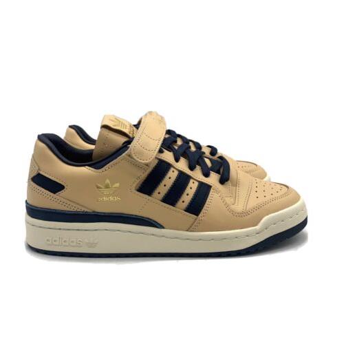 Adidas Forum 84 Low Blue Thread Men Casual Retro Shoe Tan Beige Trainer Sneaker