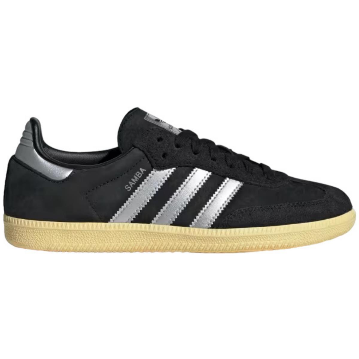 Adidas Originals Samba OG Women`s Casual Shoes All Colors US Sizes 6-11 Core Black/Matte Silver/Almost Yellow