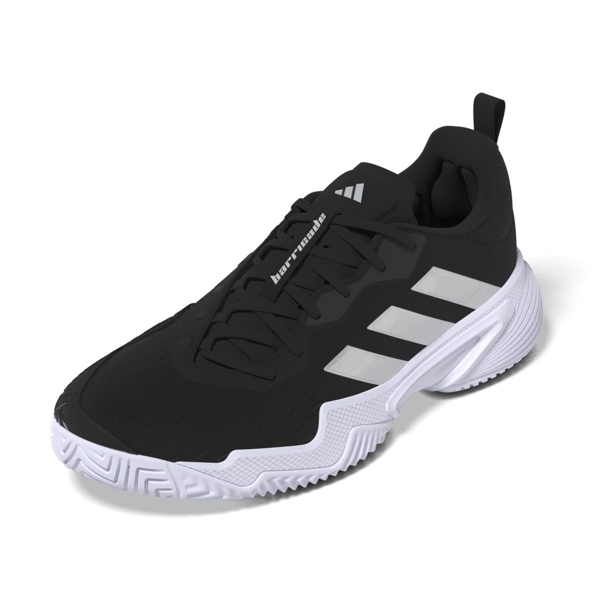 Adidas Women`s Barricade Tennis Shoe Core Black/Silver Metallic/White