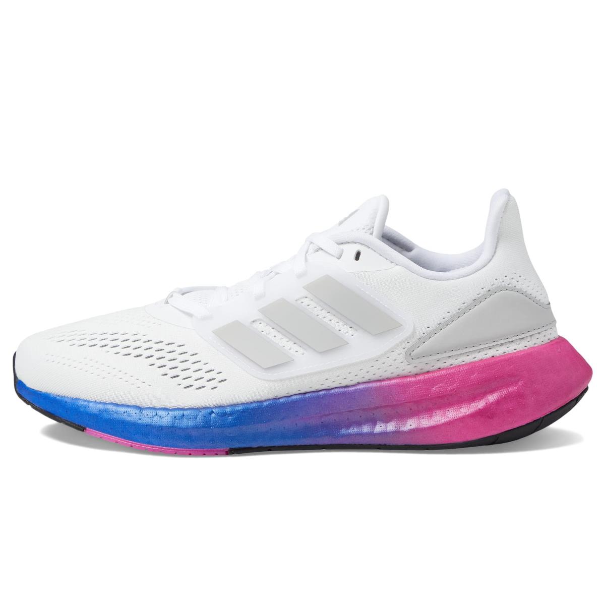 Adidas Women`s Pureboost 22 Running Shoes White/Grey/Lucid Fuchsia