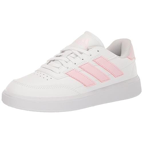 Adidas Women`s Courtblock Sneaker White/Clear Pink/Almost Pink