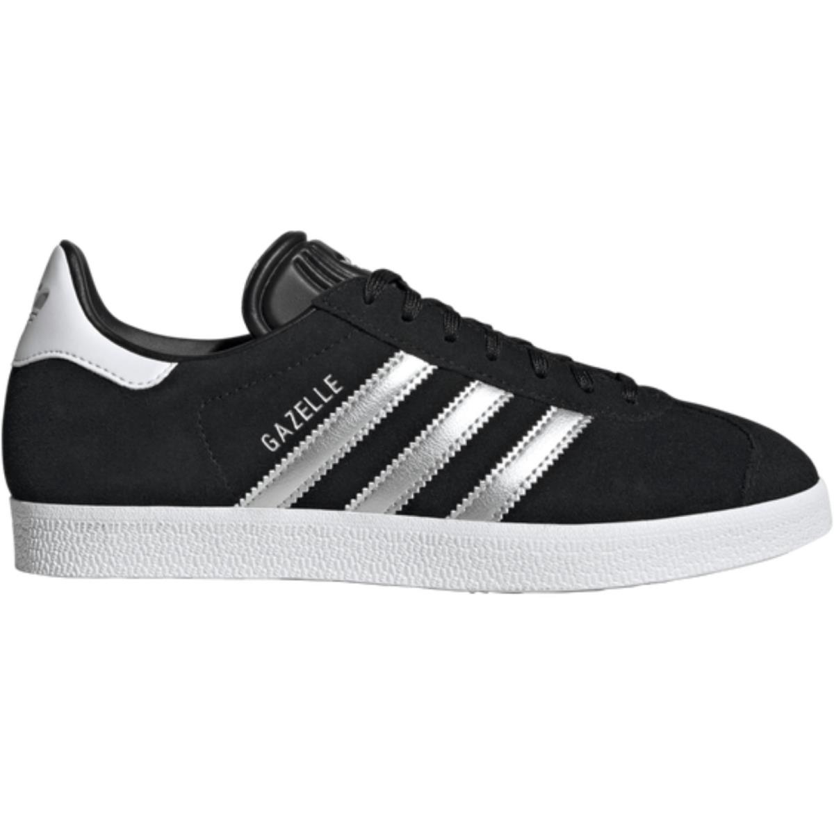 Adidas Originals Gazelle Women`s Casual Shoes All Colors US Sizes 6-11 Black/Silver Met/White