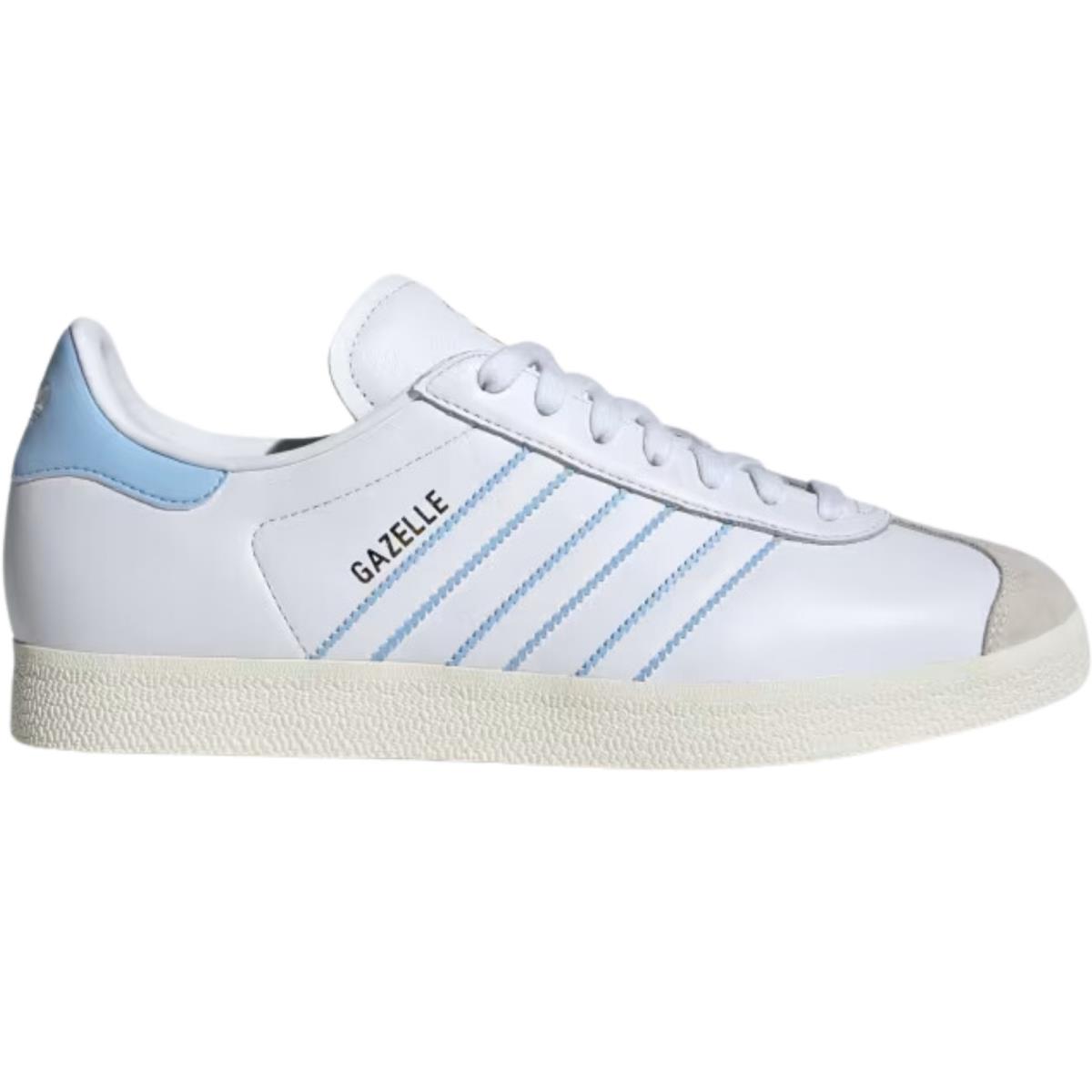 Adidas Originals Gazelle Women`s Casual Shoes All Colors US Sizes 6-11 Cloud White/Glow Blue/Off White