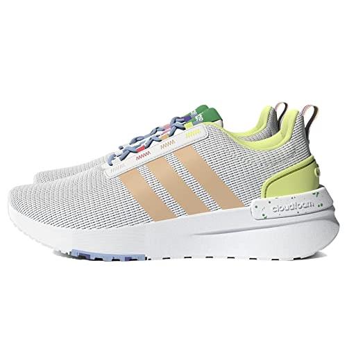 Adidas Unisex-child Racer TR21 Shoes White/Pulse Amber/Light Pink