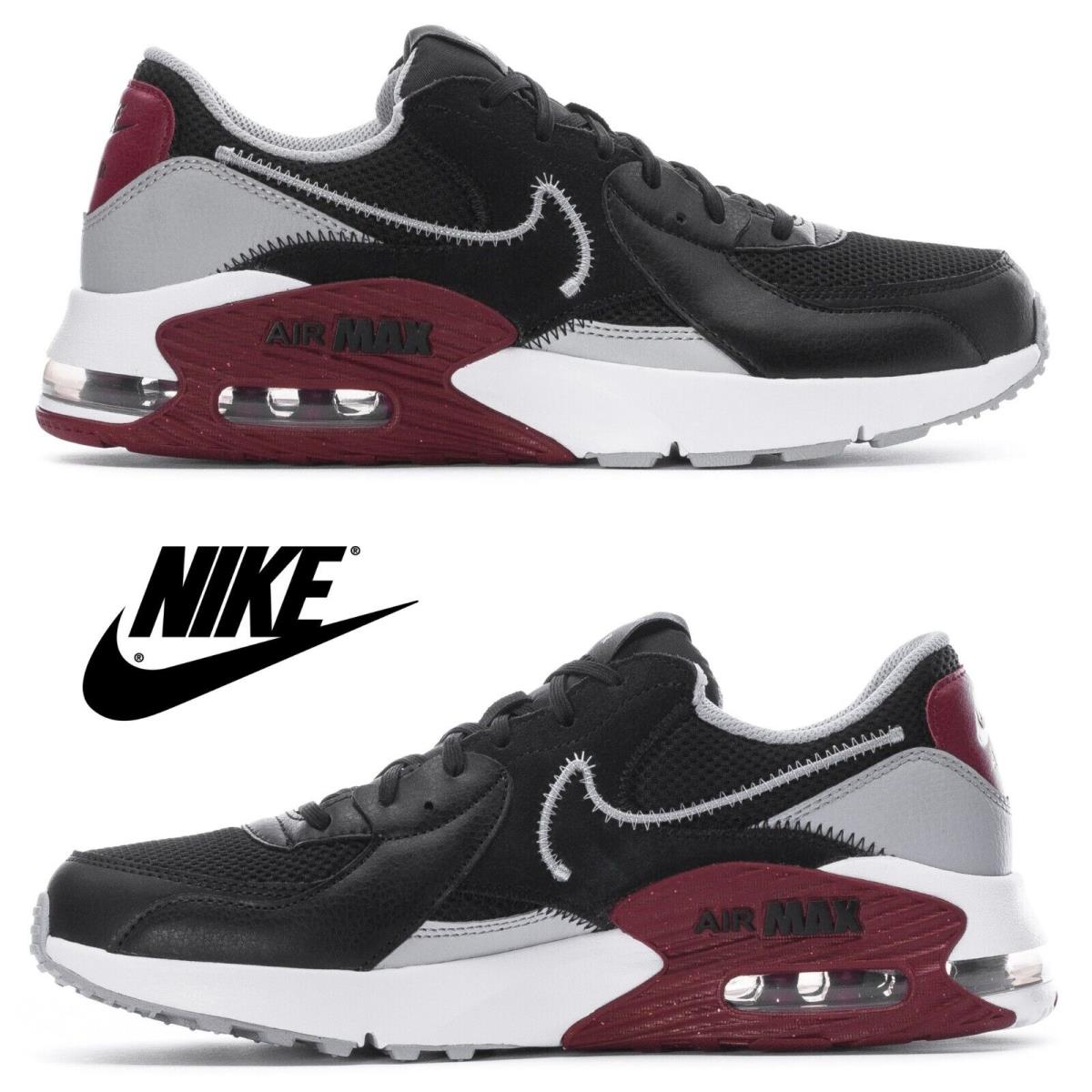 Nike Air Max Excee Men`s Sneakers Comfort Casual Sport Running Shoes Black - Black, Manufacturer: Black/Wolf Grey/Team Red/Black