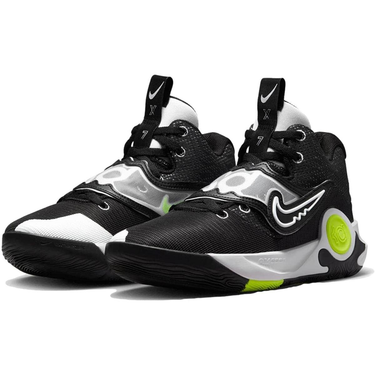 Mens Nike DD9538 007 KD Trey 5 X Clear Black/white Basketball Shoes Sneakers - BLACK/WHITE/VOLT
