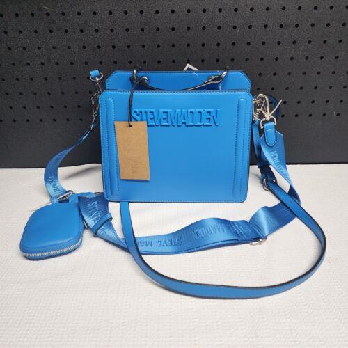 Steve Madden Bevelyn Satchel Crossbody Bag Blue