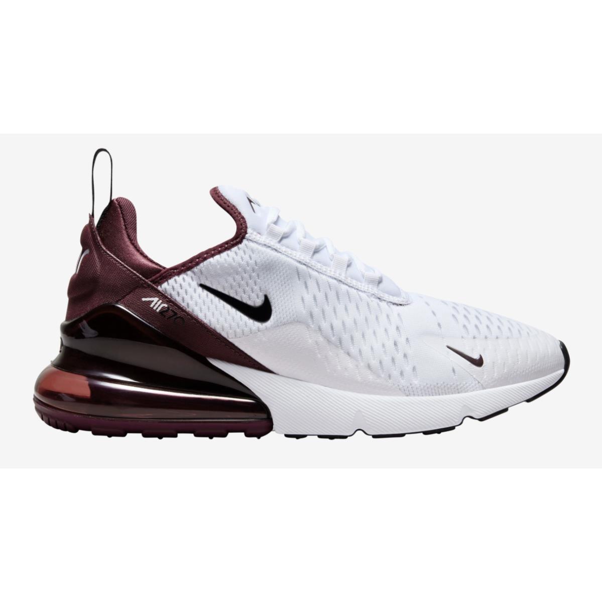 Nike Air Max 270 Men`s Casual Shoes All Colors US Sizes 7-14 Maroon/Black/White