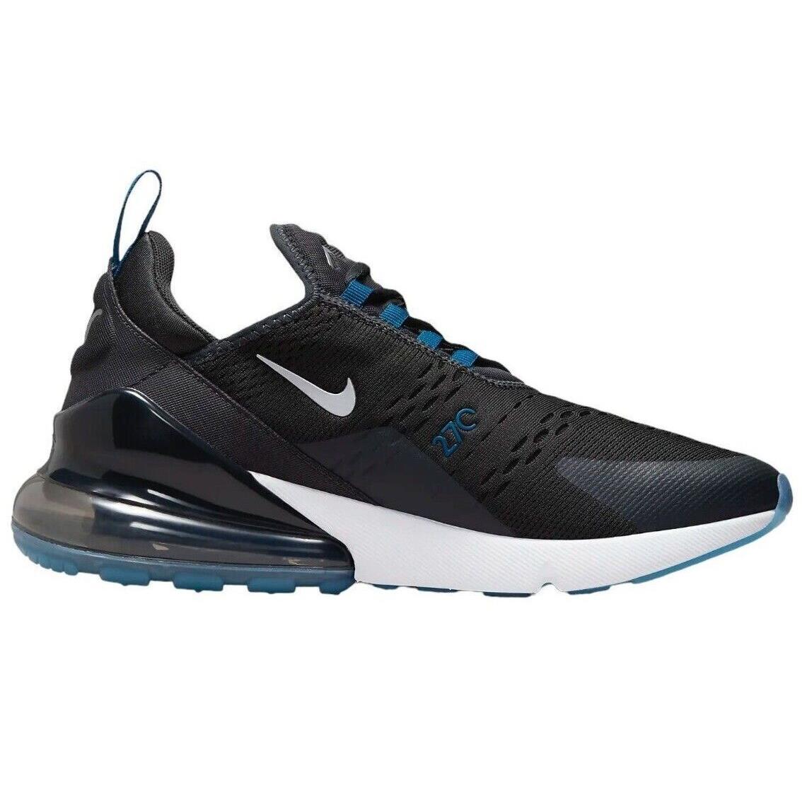 Nike Air Max 270 Men`s Casual Shoes All Colors US Sizes 7-14 Anthracite/Metallic Silver