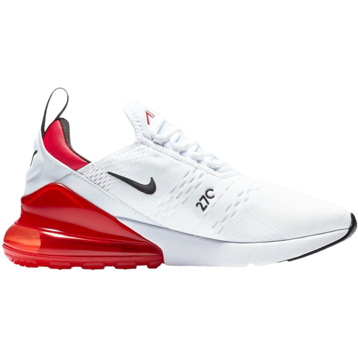 Nike Air Max 270 Men`s Casual Shoes All Colors US Sizes 7-14 White/University Red/Black