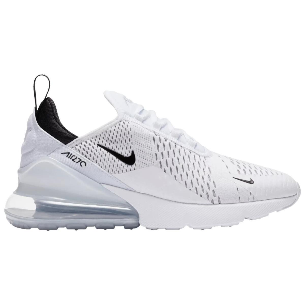 Nike Air Max 270 Men`s Casual Shoes All Colors US Sizes 7-14 White/White/Black