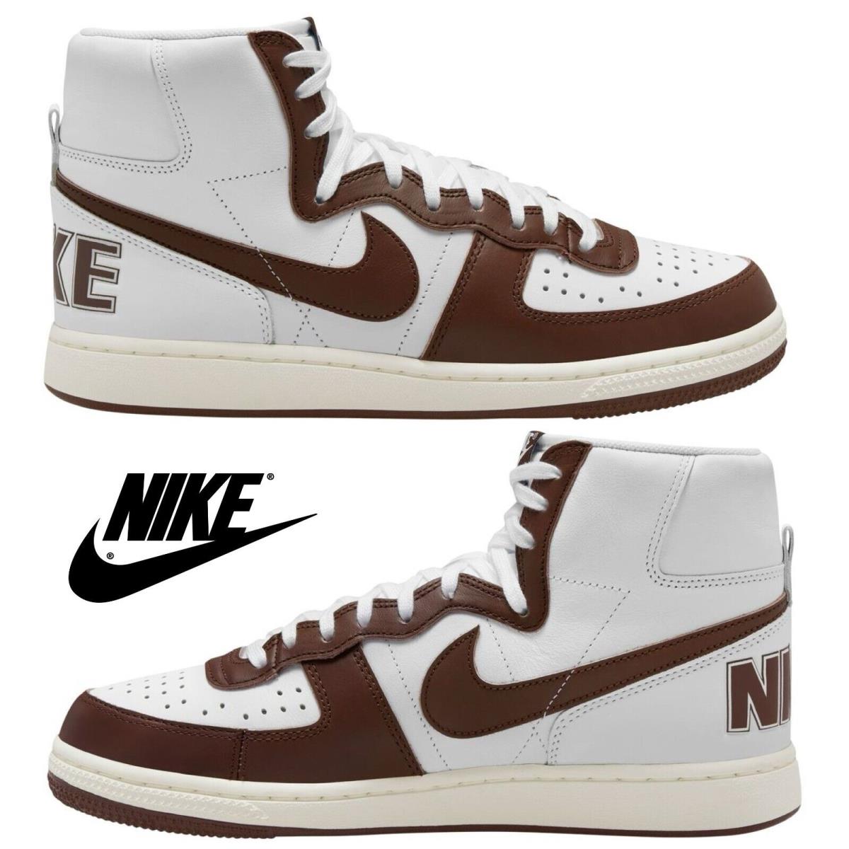 Nike Terminator High Men`s Basketball Shoes Sneakers Comfort Game Court Brown