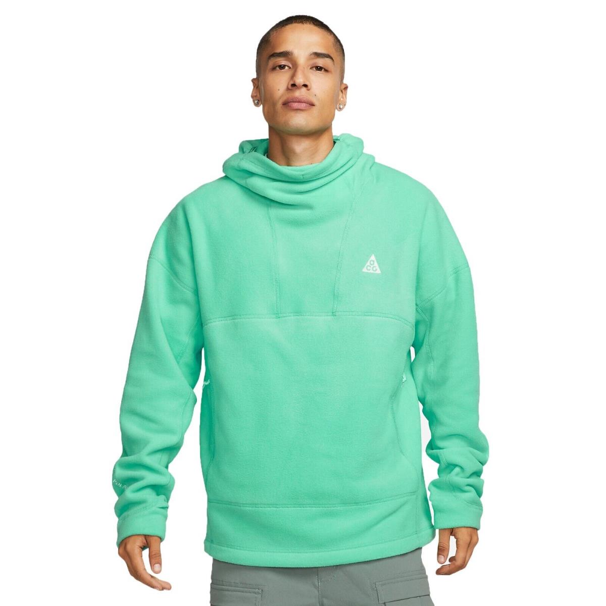 Nike Acg Therma-fit `wolf Tree` Light Menta DQ5779-369 Men`s Pullover Hoodie