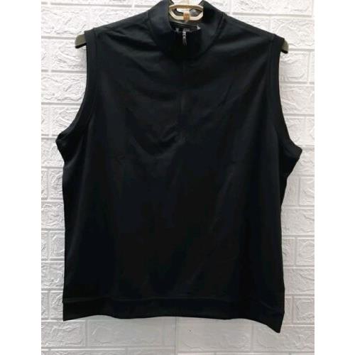 Adidas Elevated Quarter Zip Sleeveless Vest Shirt Black Size Xlarge