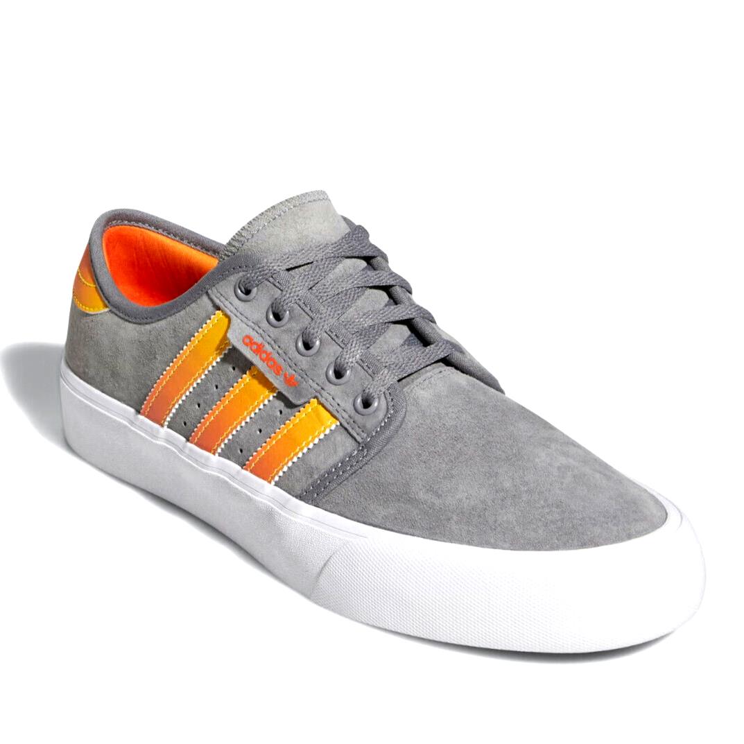 Adidas Seeley TX Size 12 Men`s Grey Three Beam Yellow Skate Shoes
