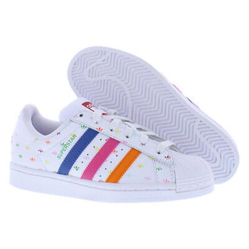 Adidas Superstar GS Girls Shoes Size 4 Color: White/multicolored