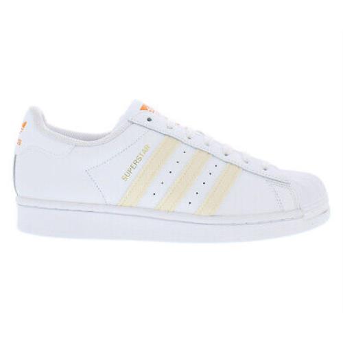 Adidas Superstar Mens Shoes Size 11 Color: White/orange - White/Orange, Main: White