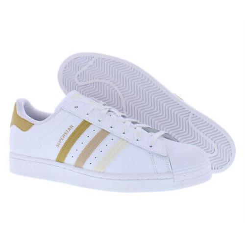 Adidas Superstar Mens Shoes Size 12 Color: White/golden/beige