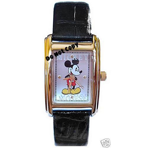 Lorus Disney Mickey Mouse Leather Watch Htf Retired