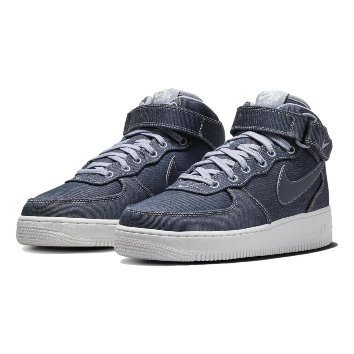 Size 7 - Nike Women`s Air Force 1 `07 Mid `denim` Shoes DD9625-400 - Blue