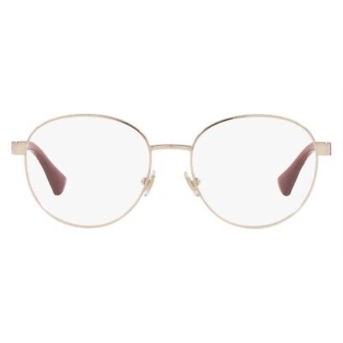 Ralph Lauren RA6050 Eyeglasses Women Shiny Rose Gold Round 53mm