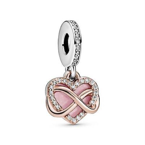 Pandora Sparkling Infinity Heart Dangle Charm Bracelet Charm Moments