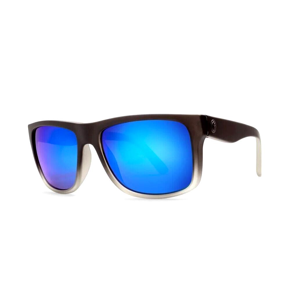 Electric Swingarm XL Sunglasses Baltic Matte Black Clear with Blue Chrome Lens